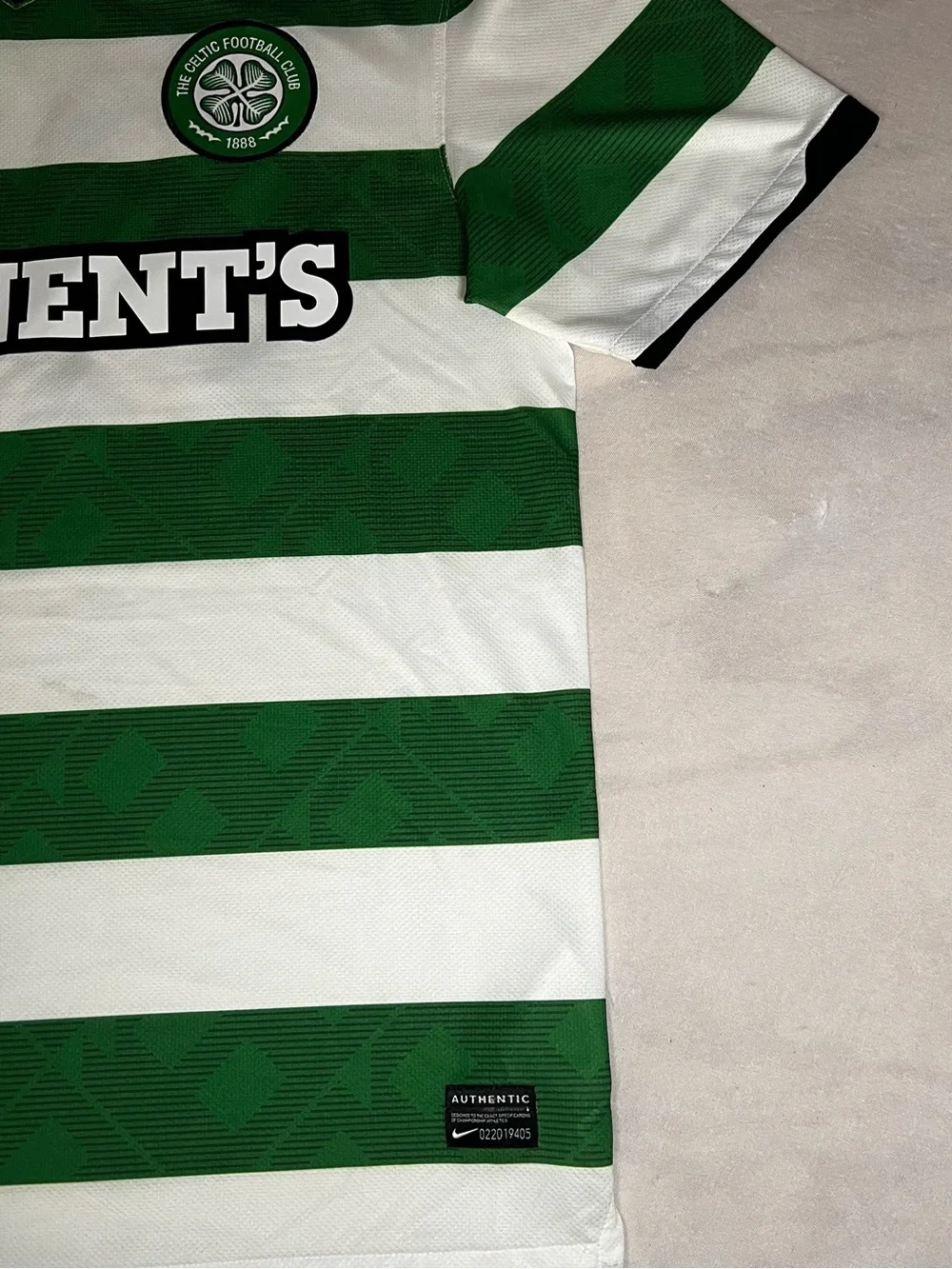 Nike Celtic FC Hooped Soccer Jersey - Green & White